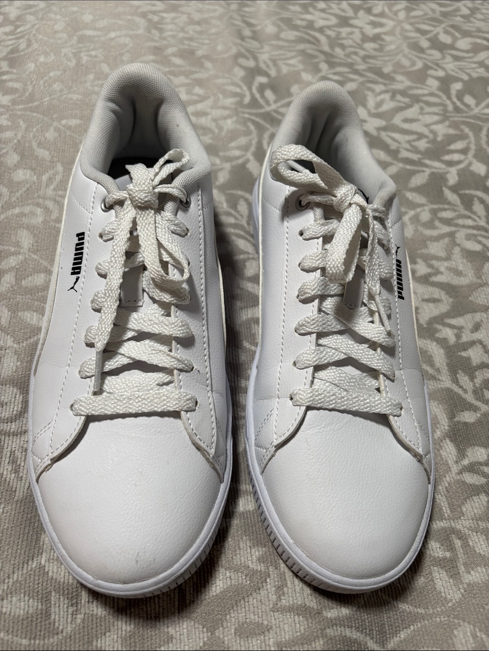 Puma White Low-Top Lace Sneakers